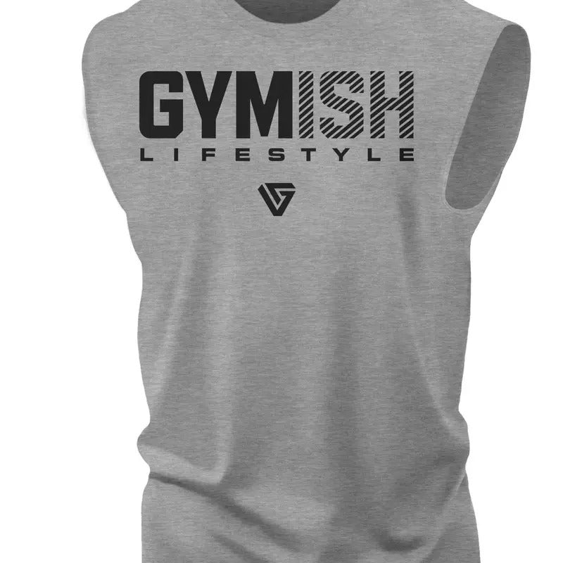 047. Gymish Lifestyle Logo Funny Workout Gym T-Shirts