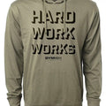 049. Hard Work Works Lightweight Workout Long Sleeve Hooded Gym Cotton Menswear T-Shirts