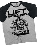 057. Lift Heavy Recover Fully Funny Workout Gym T-Shirts