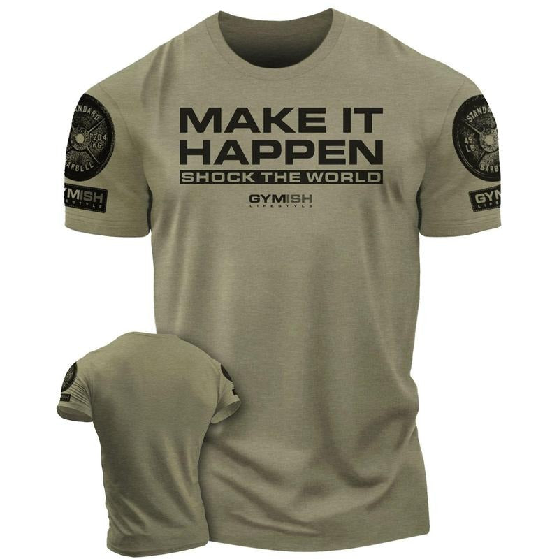 061. Shock World Funny Workout Gym T-Shirts