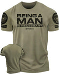 062. Being Man Is Necessary Funny Workout T-Shirts