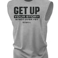 073. Get Up Lightweight Workout Long Sleeve Hooded Gym Soft Cotton Menswear T-Shirts