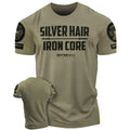 083. Silver Hair Iron Core Funny Workout Gym T-Shirts