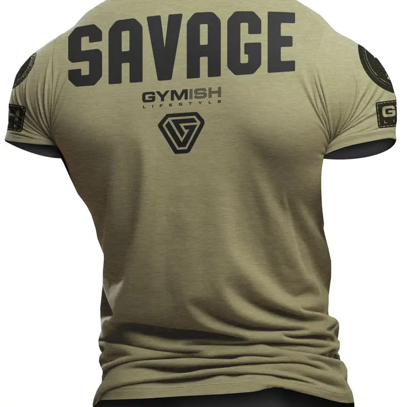097. Savage Back Workout T-Shirts