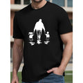 1 Pc 100% Cotton Father Son & Daughter Print Casual Short Sleeve Summer Round Neck Soft Material Top Made USA T-Shirts