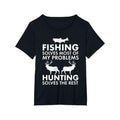 1 Pc 100% Cotton Fun Fishing Hunting Humor Hunter Cool Made USA T-Shirts
