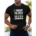 1 Pc 100% Cotton I THOUGHT I WAS BIPOLAR TURNS OUT IM ASSHOLE Printed Heavy Cotton Round Neck Short Sleeved Casual Comfortable Breathable Light Summer Top Made USA T-Shirts