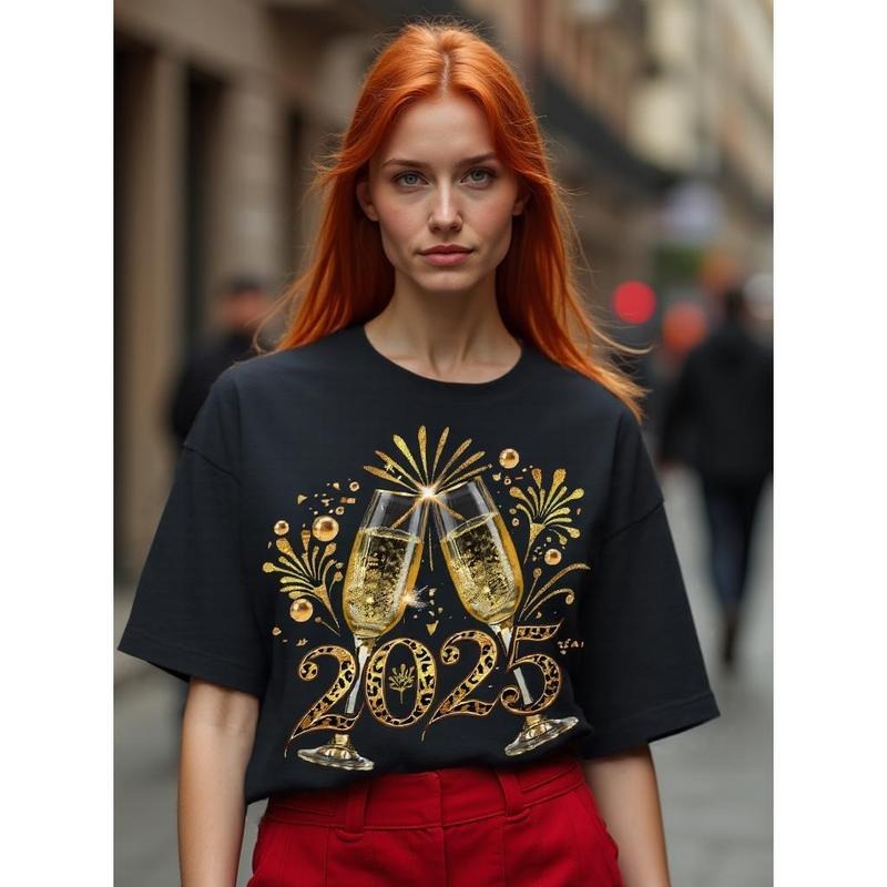 [100% Cotton] Cheers 2025 2025 New T-Shirts