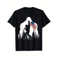[100% Cotton] High Quality Funny American Flag Sasquatch Believers T-Shirts