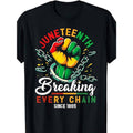[100% Cotton] Juneteenth African American Freedom 1865 Novelty T-Shirts
