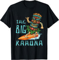 [100% Cotton] Tiki Big Kahuna Surfer Funny Tropical Hawaiian T-Shirts