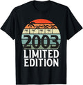 [100% Cotton] Vintage 2003 Limited 2003 Year Birth Breathable Casual T-Shirts