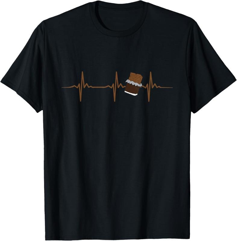 100% Cotton Chocolate Lover Quote Humor Chocolate Milk Chocolate Bars T-Shirts