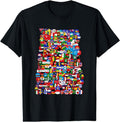 [100% Cotton]Countryballs World Flags T-Shirts