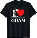 [100% Cotton]I Love Guam Heart T-Shirts