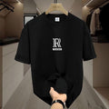 100% Cotton Summer Short Sleeve Large Size Crew Neck Casual Loose All Matching Menstyle{N002}2 T-Shirts