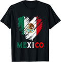 [100% Cotton]Mexico City Mexican Flag Heart Viva Mexico Independence Day T-Shirts