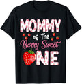 [100% Cotton]Mommy Berry Sweet One Strawberry First T-Shirts