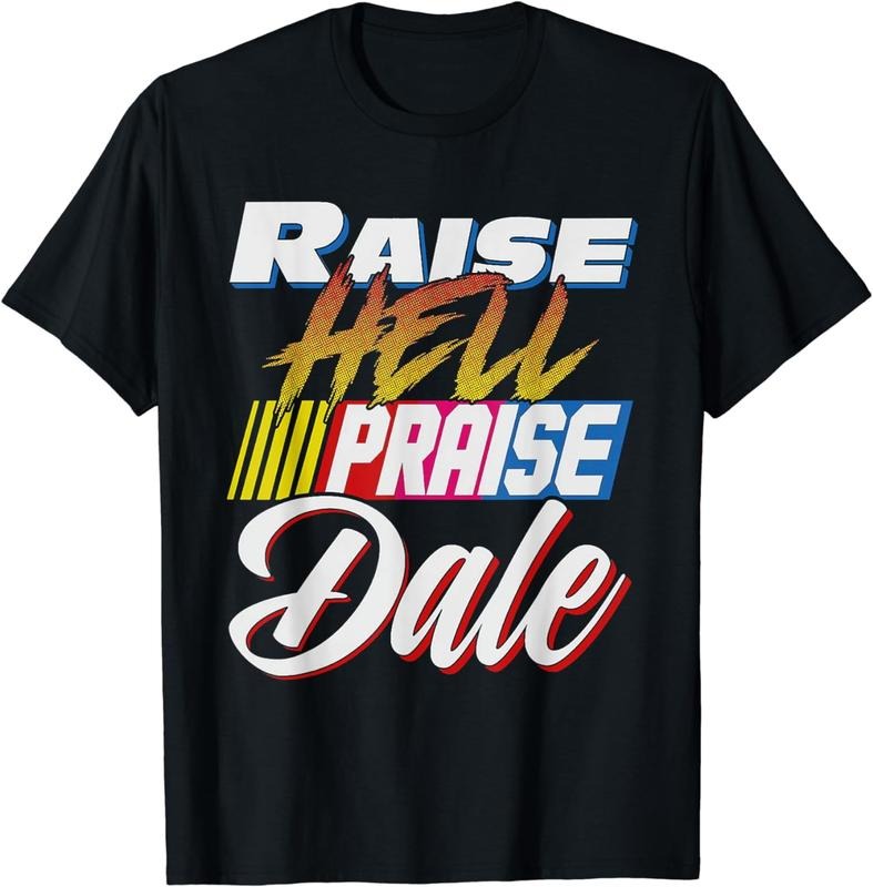 [100% Cotton]Raise Hell Praise Dale Retro Vintage T-Shirts
