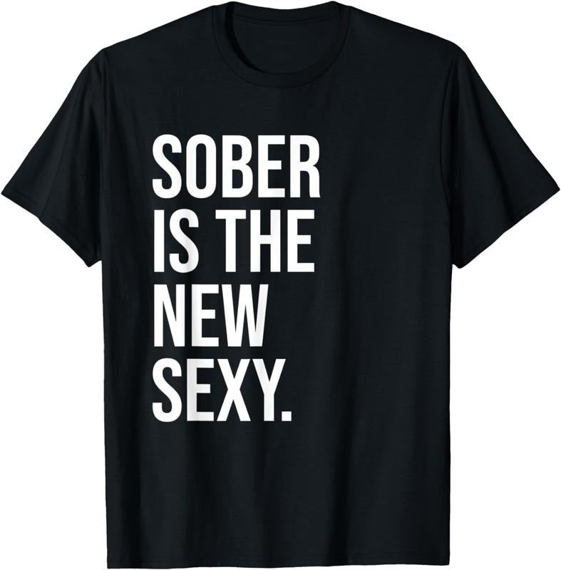 [100% Cotton]Sober Is New Sexy Shirt Sober AF Shirts Sober Proud T-Shirts