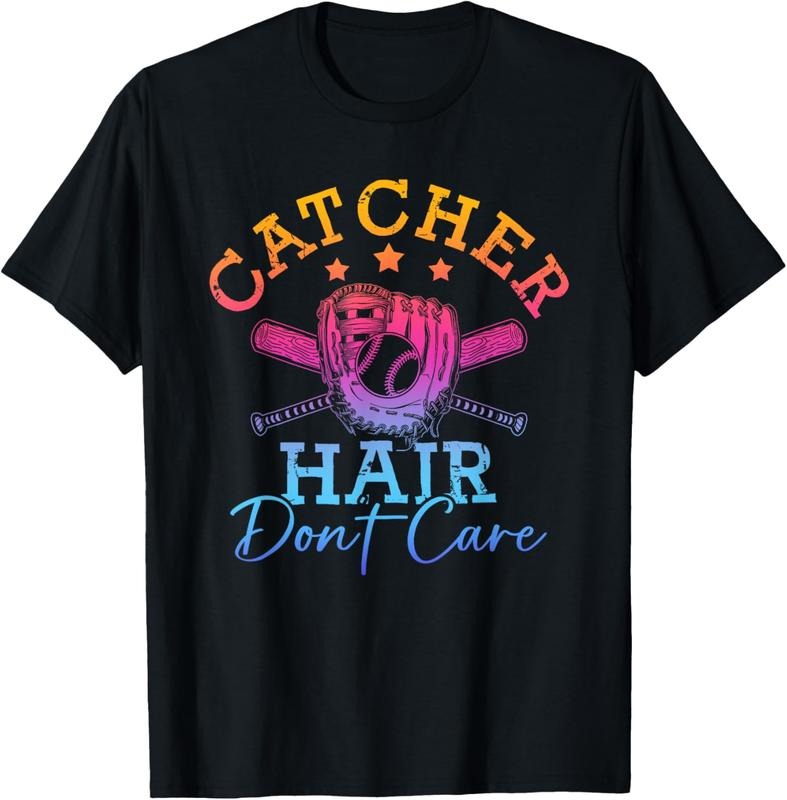 100% Cotton Softball Shirt Softball Player Softball Catcher T-Shirts