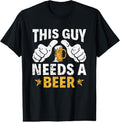 100% Cotton This Type Needs Beer Funny Beer Drinker T-Shirts