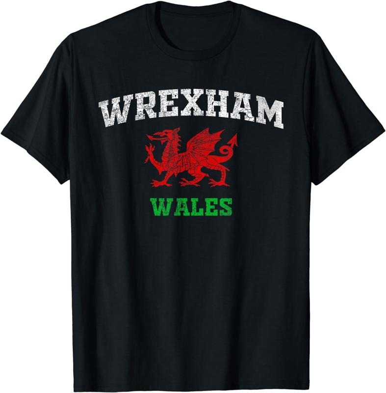 [100% Cotton]Wrexham Wales Retro Vintage T-Shirts