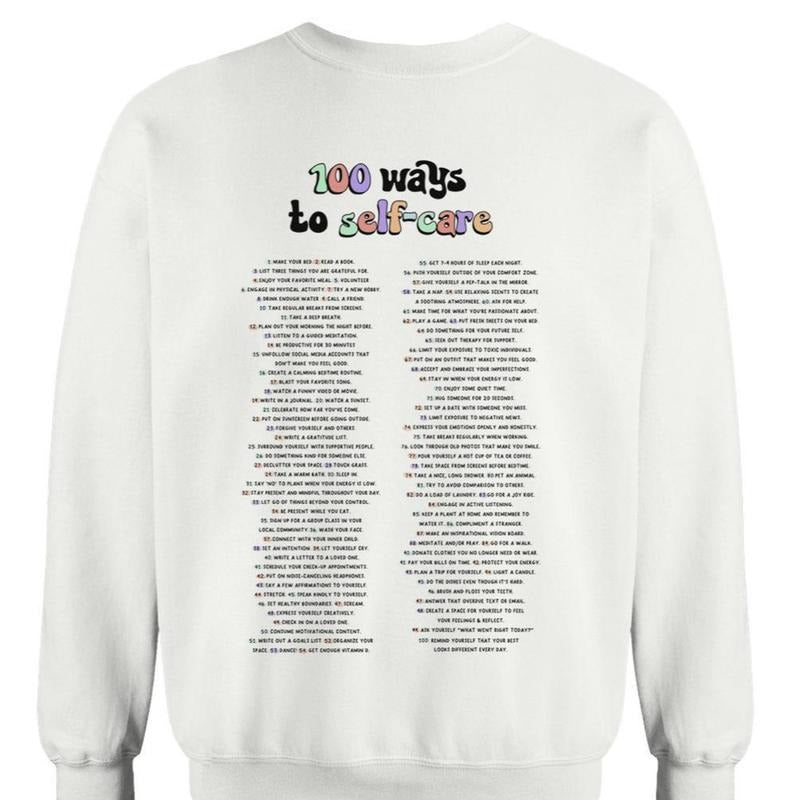 My Self Care Era 100 Ways Self Care; Self Care Isn'T Selfish (Includes Back Print & Sleeve Print!) T-Shirts