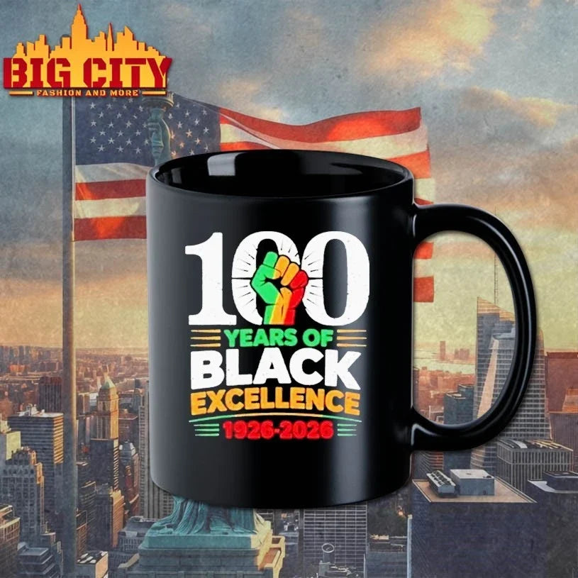 100 Years Of Black Excellence 1926 2026 Black History Month T-Shirt