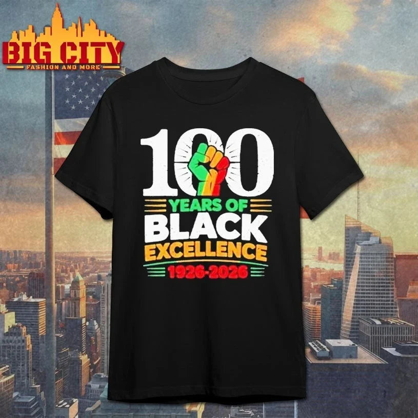 100 Years Of Black Excellence 1926 2026 Black History Month T-Shirt