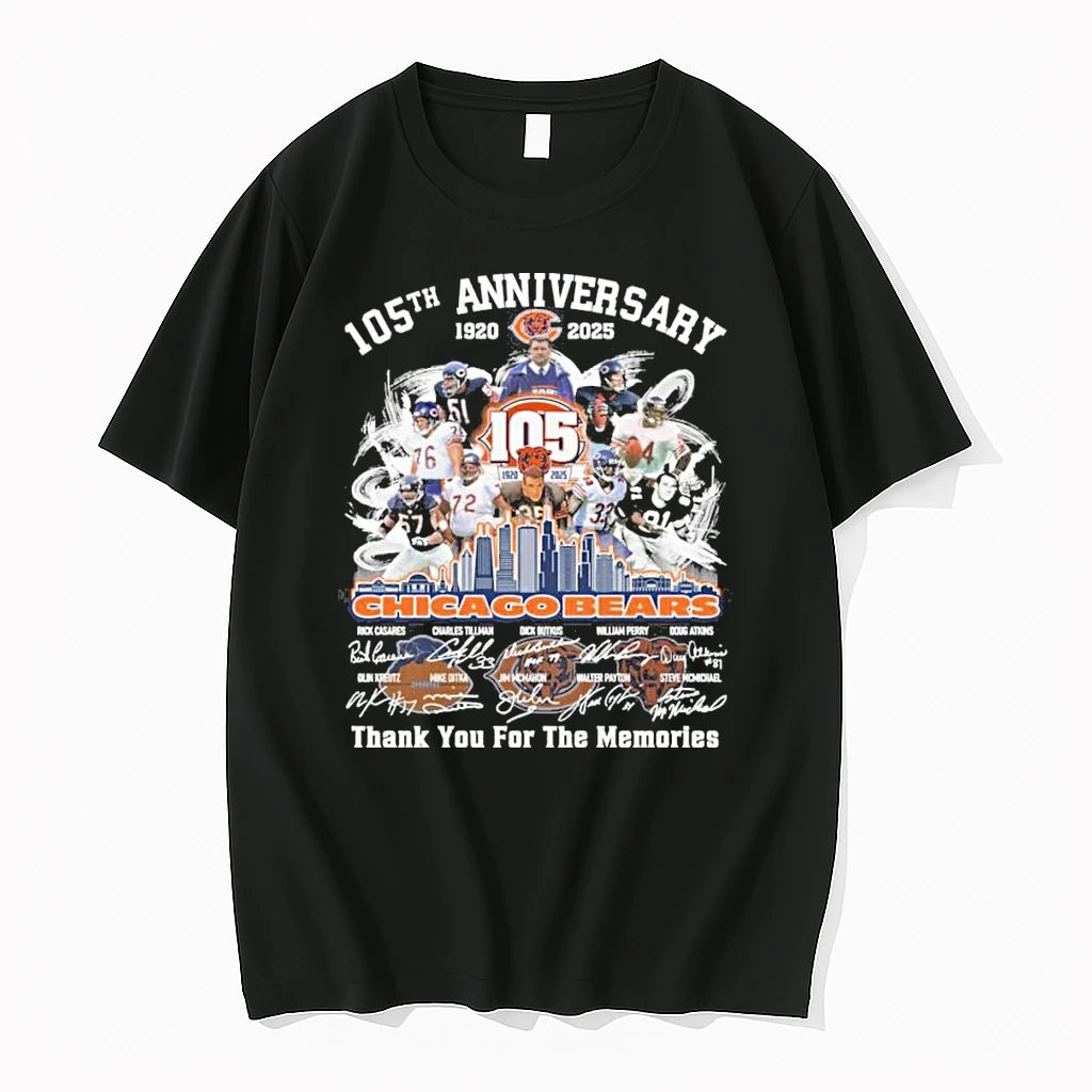 105th Anniversary 1920 2025 Chicago Bears Thank You For The Memories Tshirts Sweater Hoodie