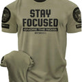 111. Stay Focused Funny Motivational Workout Gym T-Shirts