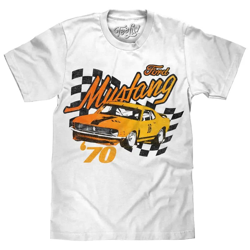 1970 Ford Mustang White T-Shirts