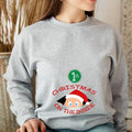 1st Inside Baby Announcement Santa Pregnant Wife New Mom Be Maternity T-Shirts