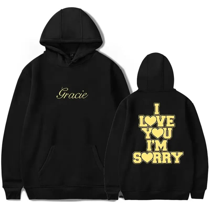 2024 Autumn Gracie Abrams I Love You I'M Sorry Printed Long Sleeve Trend Street T-Shirts