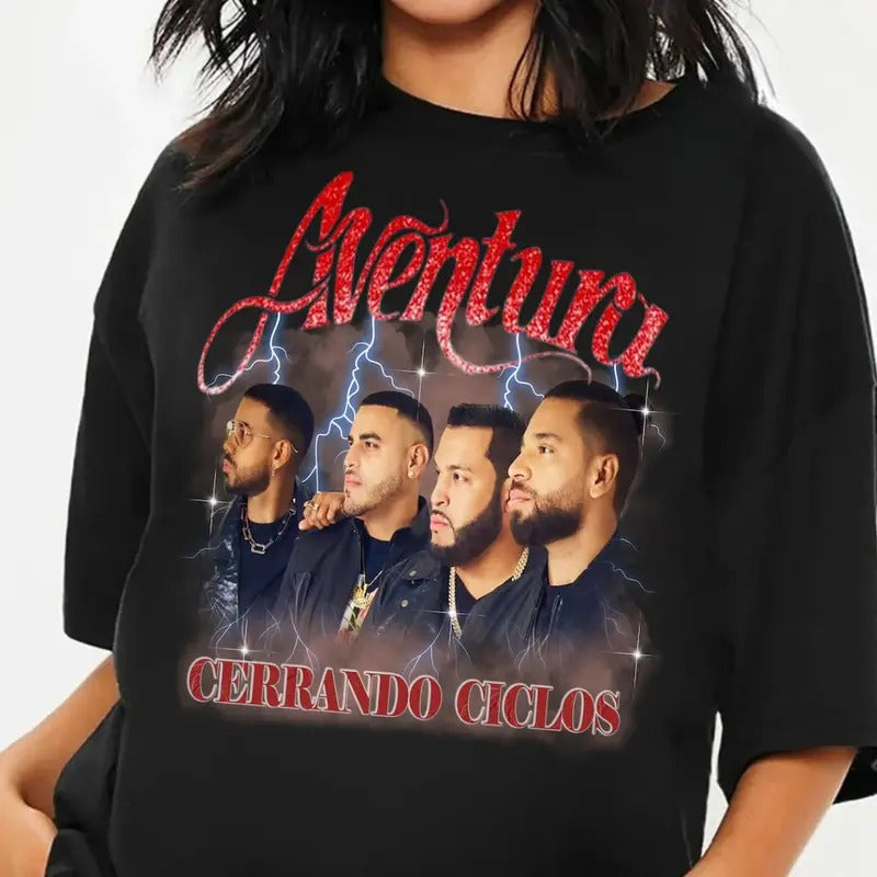 2024 Aventura Tour Concert Bachata Cerrando Ciclos Dyed Menswear Top Underwear T-Shirts