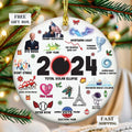 2024 Ornament Year Review Major Events Commemorative Funny & Cute Year Remember Ornament Funny 2024 Major Events T-Shirts