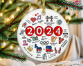 2024 Ornament 2024 Year Review Ornament Major Notable Events Ornament Funny Cute Year Remember Commemorative T-Shirts