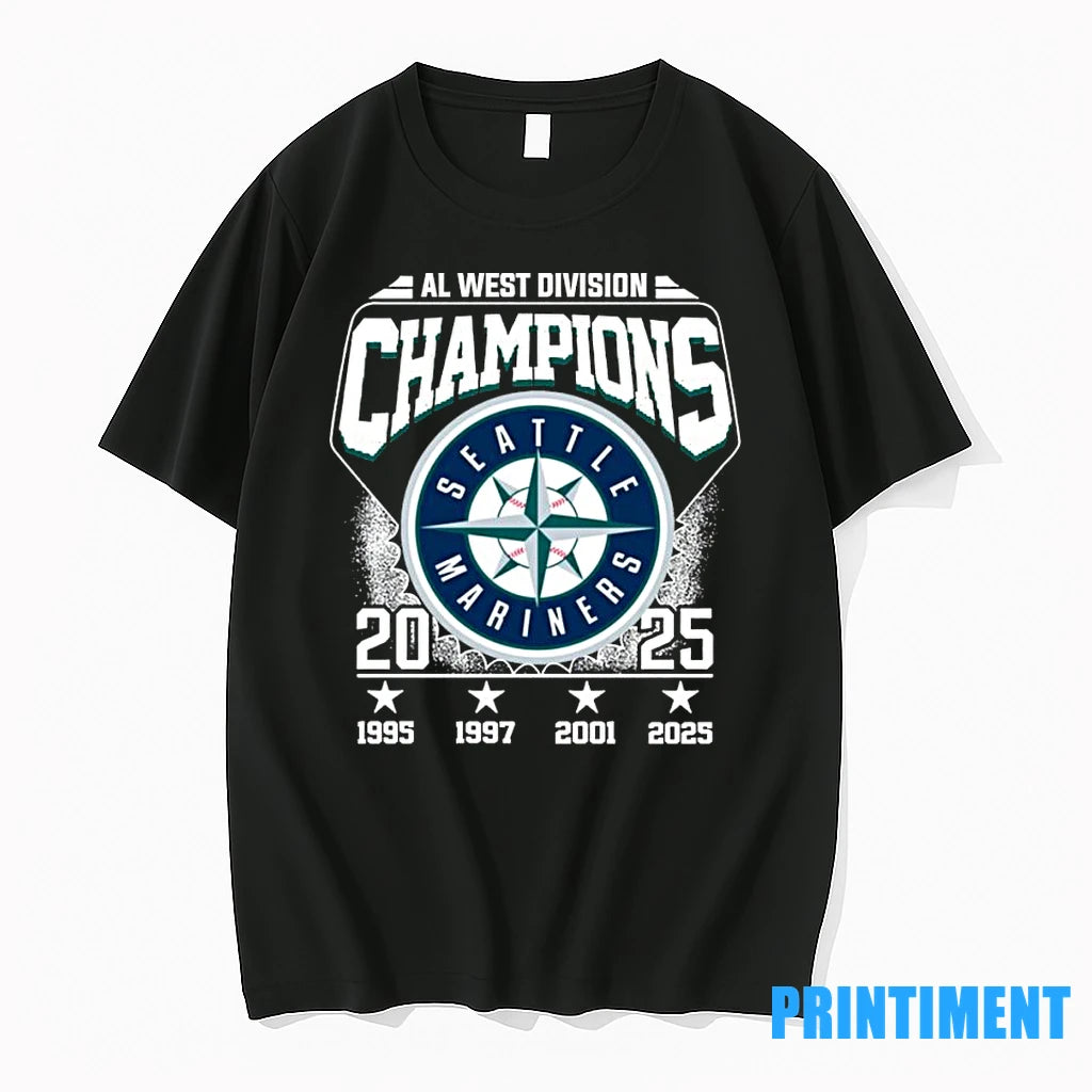 2025 Al West Division Seattle Mariners Champions Vintage Tshirts Sweater