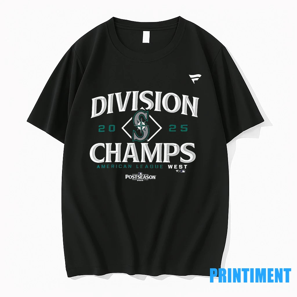 2025 Mariners Al West Division Champions Locker Room Tshirts Sweater
