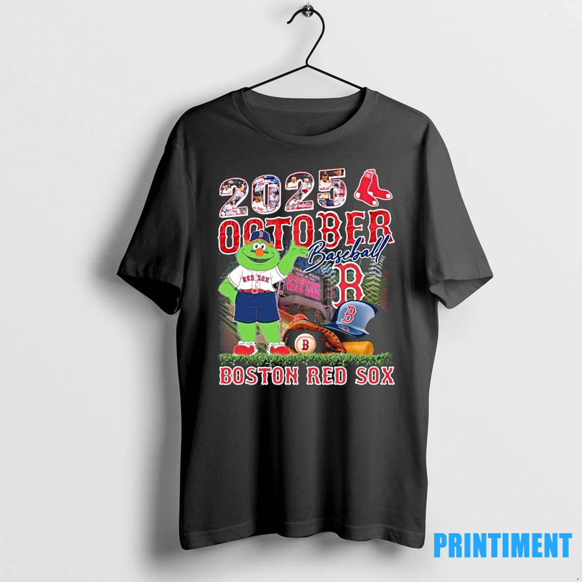 2025 October Baseball Boston Red Sox Mascot Tshirts Sweater