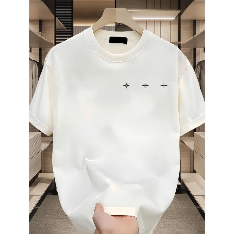 2025 Summer Brand Heavy Cotton Short Sleeved Handsome All Matching Comfortable Top Ins T-Shirts