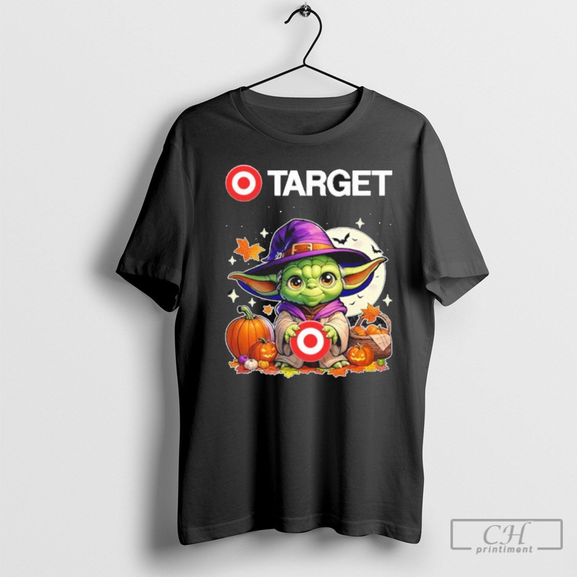 2025 Target Logo Baby Yoda With Pumpkin Halloween Shirt Tee