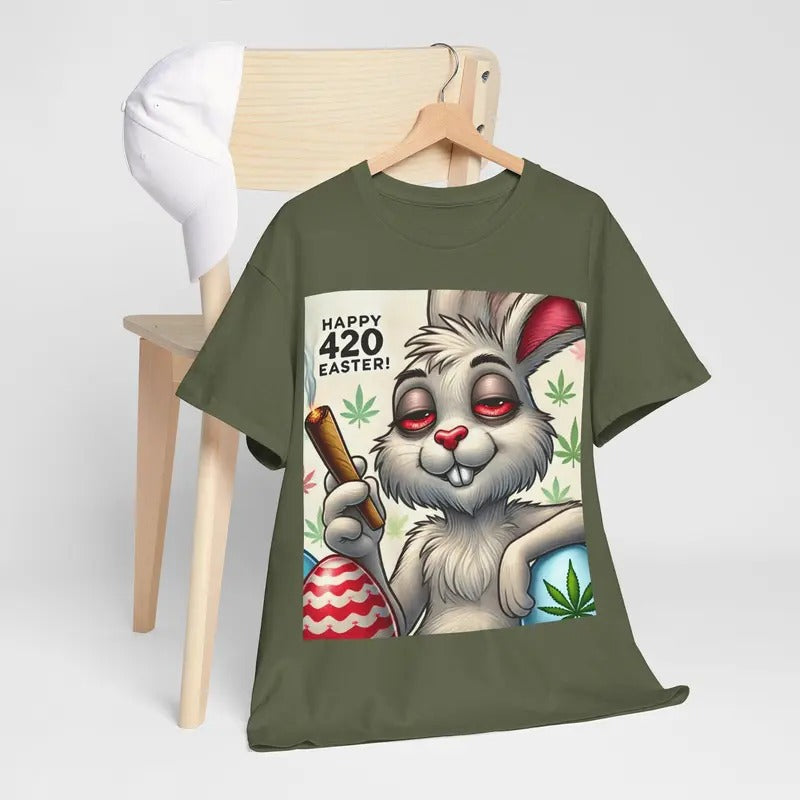 Funny 420 Easter Skip Hunt Smoke Blunt Shirt Bunny Happy Easter Day 4 20 Easter Humor Shirt Happy Easter Day Womenstyle{N002}2 T-Shirts