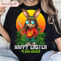 Funny 4 20 2025 Easter Skip Hunt Smoke Blunt Shirt Bunny Happy Easter Day 4 20 Easter Humor Shirt Happy Easter Day Womenstyle{N002}3 T-Shirts