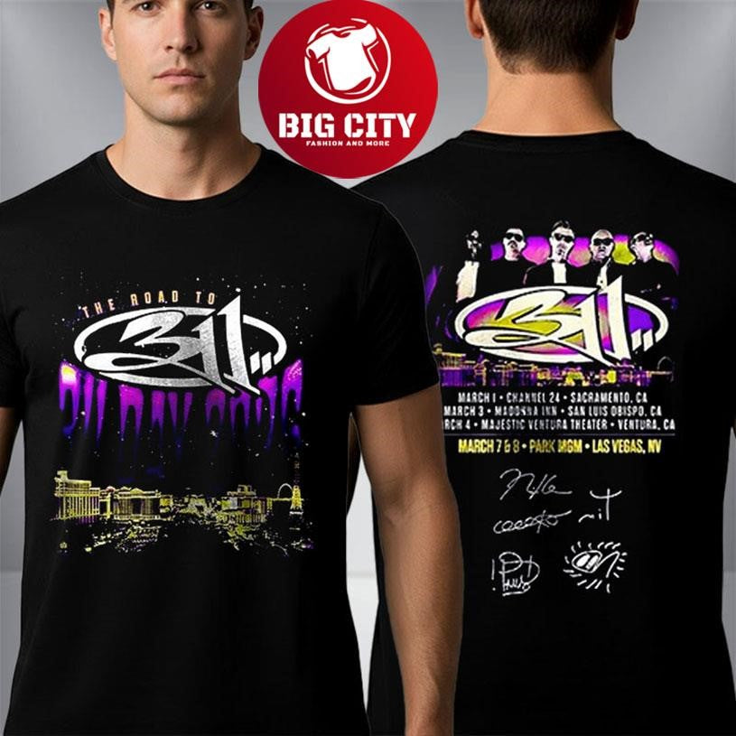 311 Band The Road To Unity Tour 2026 Signature Two Sided Shirt