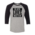 Black Lives Matter 3 4 Sleeve Baseball Casual T-Shirts