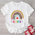 4K Teacher 4K Crew Shirt Kindergarten Teacher Back School Shirt Matching Teacher Squad Kinder Teacher T-Shirts