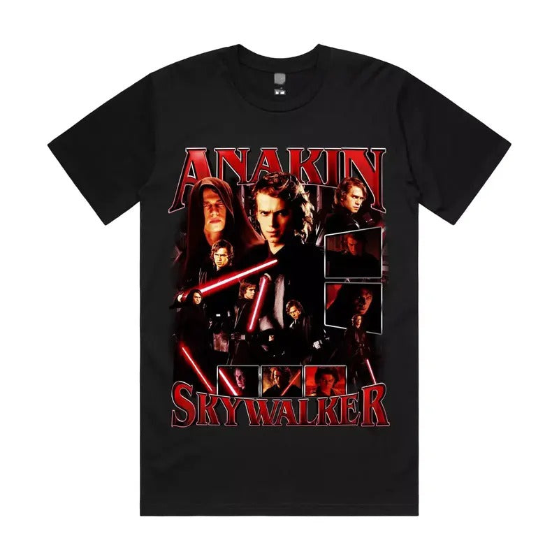 4nakin Skywalkr Comic SWars Cotton Streetwear T-Shirts
