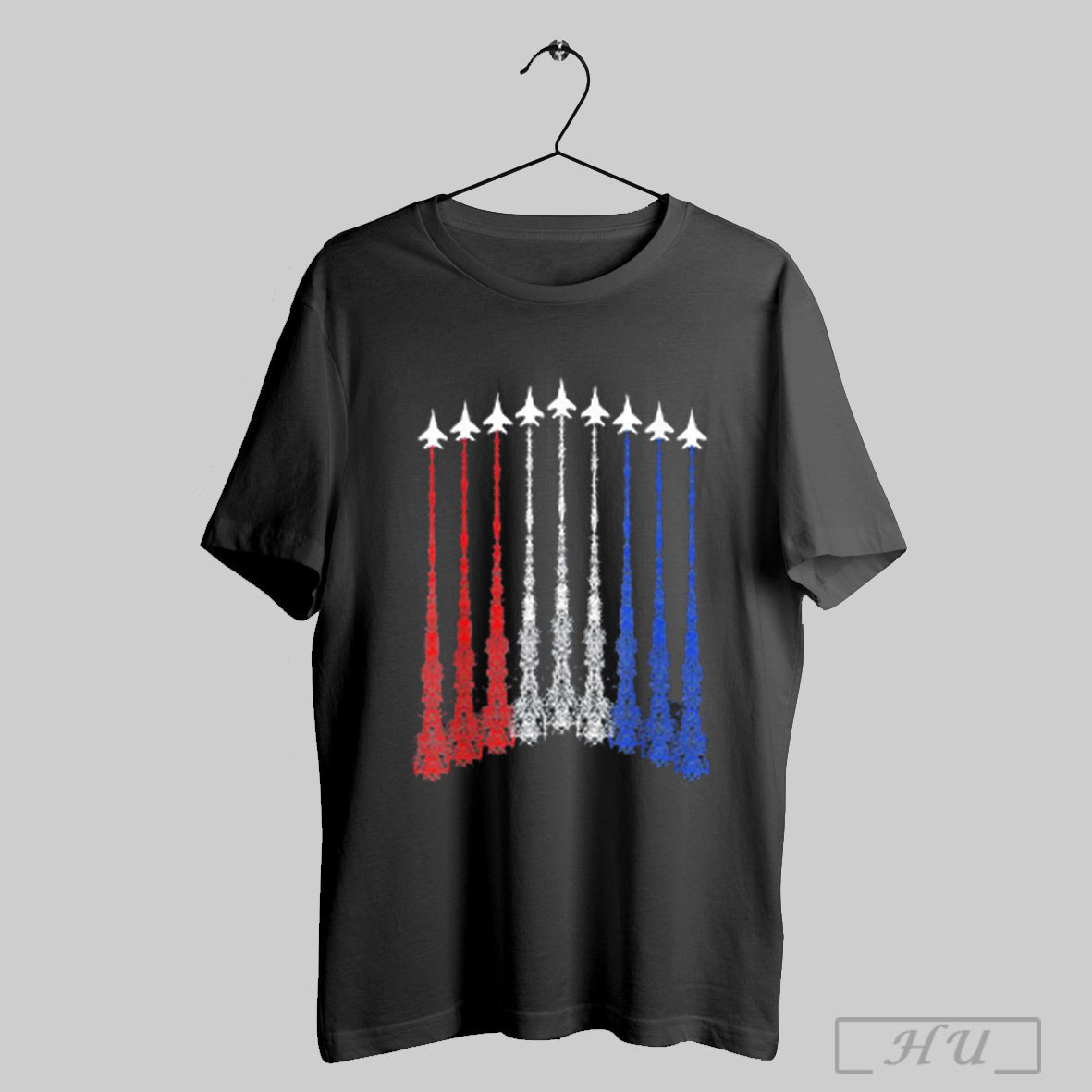 4th Of July Fighter Jet Airplane Red White Blue In The Sky T Shirt